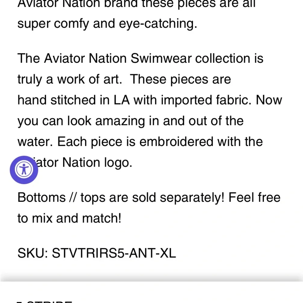 Aviator Nation Blue and Rainbow Bikini Top - Picture 3 of 5